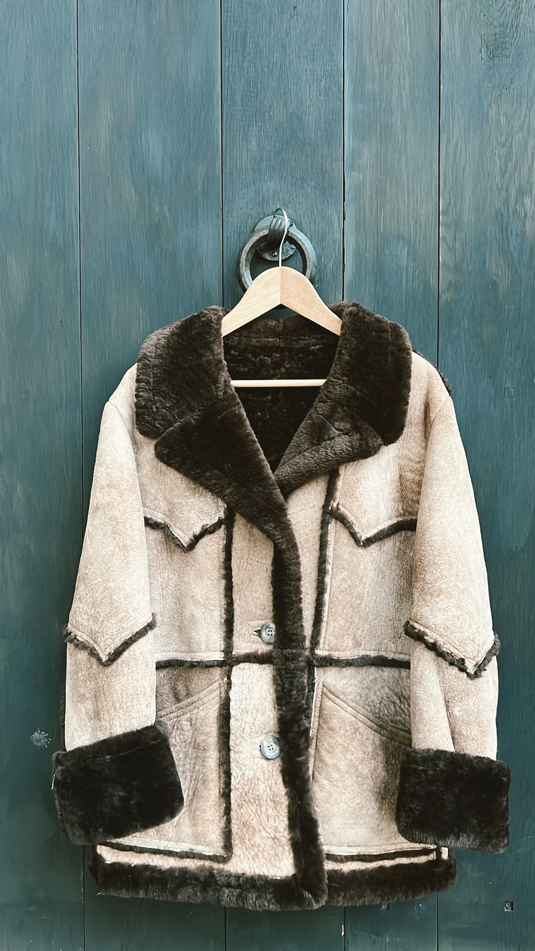 Faux Fur Suede Coat